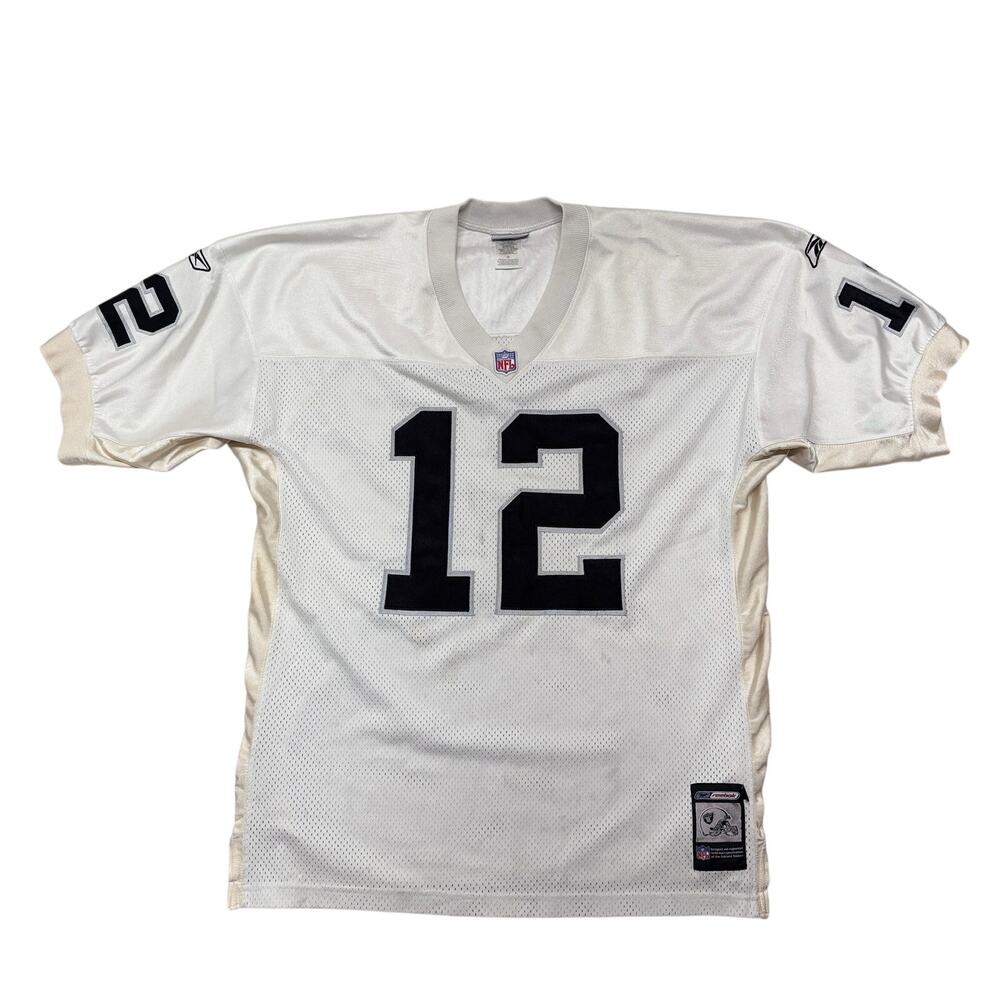 Vintage Rich Gannon Oakland Raiders Jersey 50 XL White #12 Reebok NFL Football